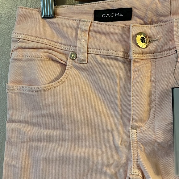NWT Cache Skinny Pink Contour Slimming Jeans Pants 2 - Picture 2 of 9